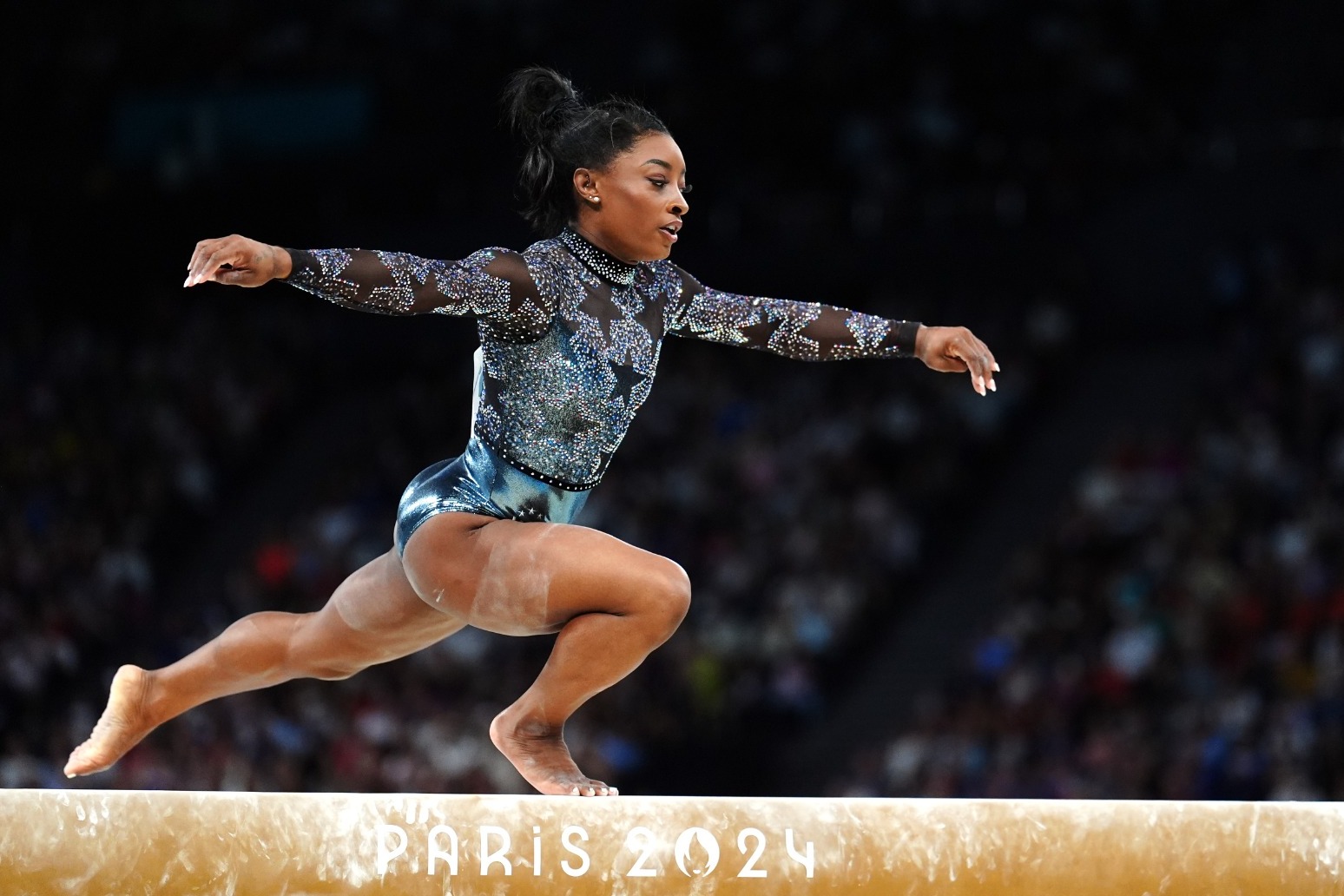 Star-studded crowd watches Simone Biles’ Olympics return 