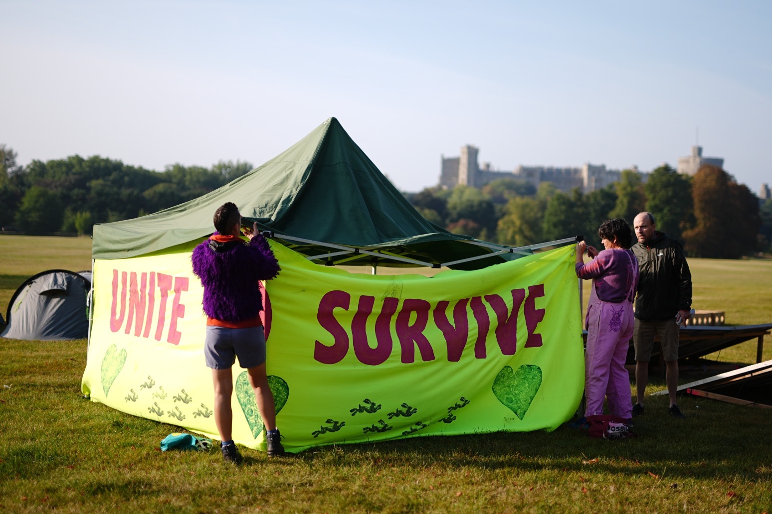 Climate activists at Windsor camp have ‘no plans’ to storm town’s castle 