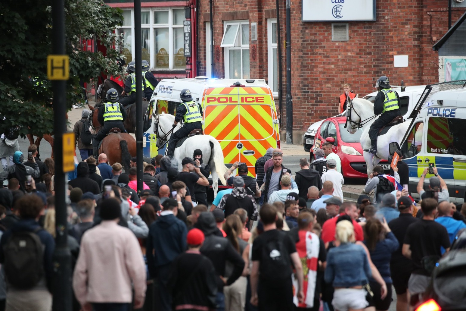 Eight arrested, three police officers injured following Sunderland disorder 