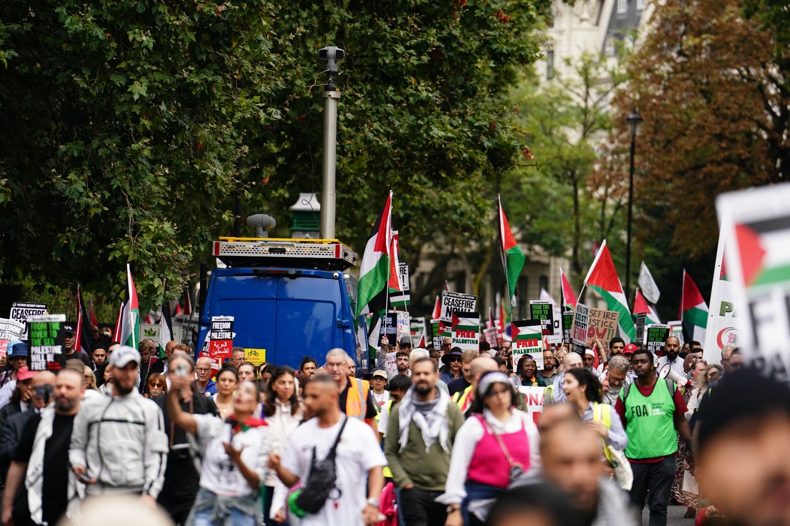 Thousands gather for latest pro-Palestinian protest in London 