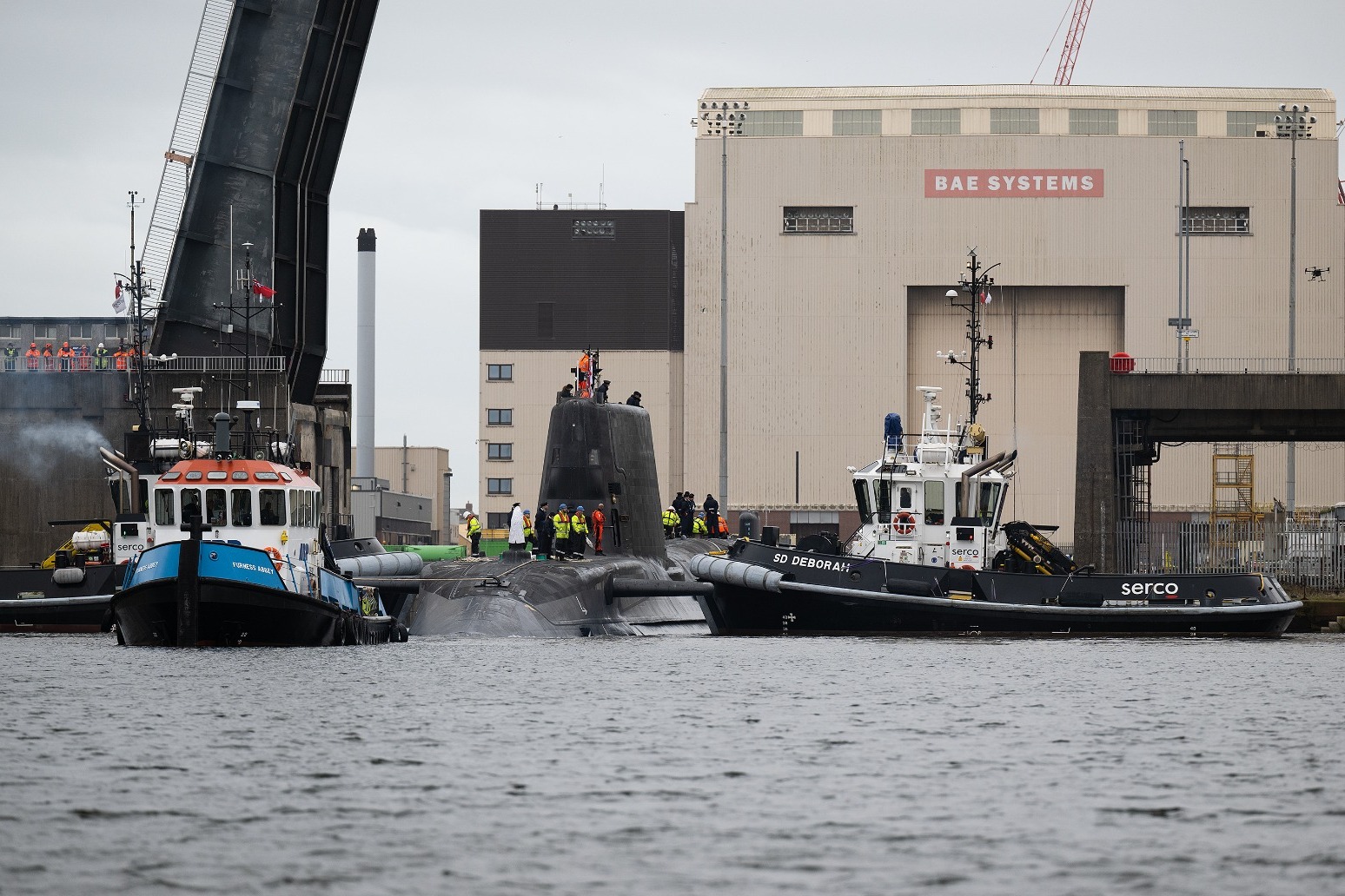 Two taken to hospital after fire at BAE Systems shipyard in Barrow 