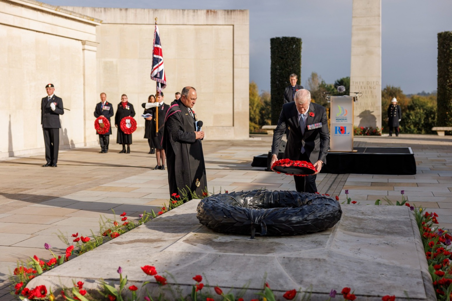 Wreath-laying marks 10 years since end of UK combat operations in Afghanistan 